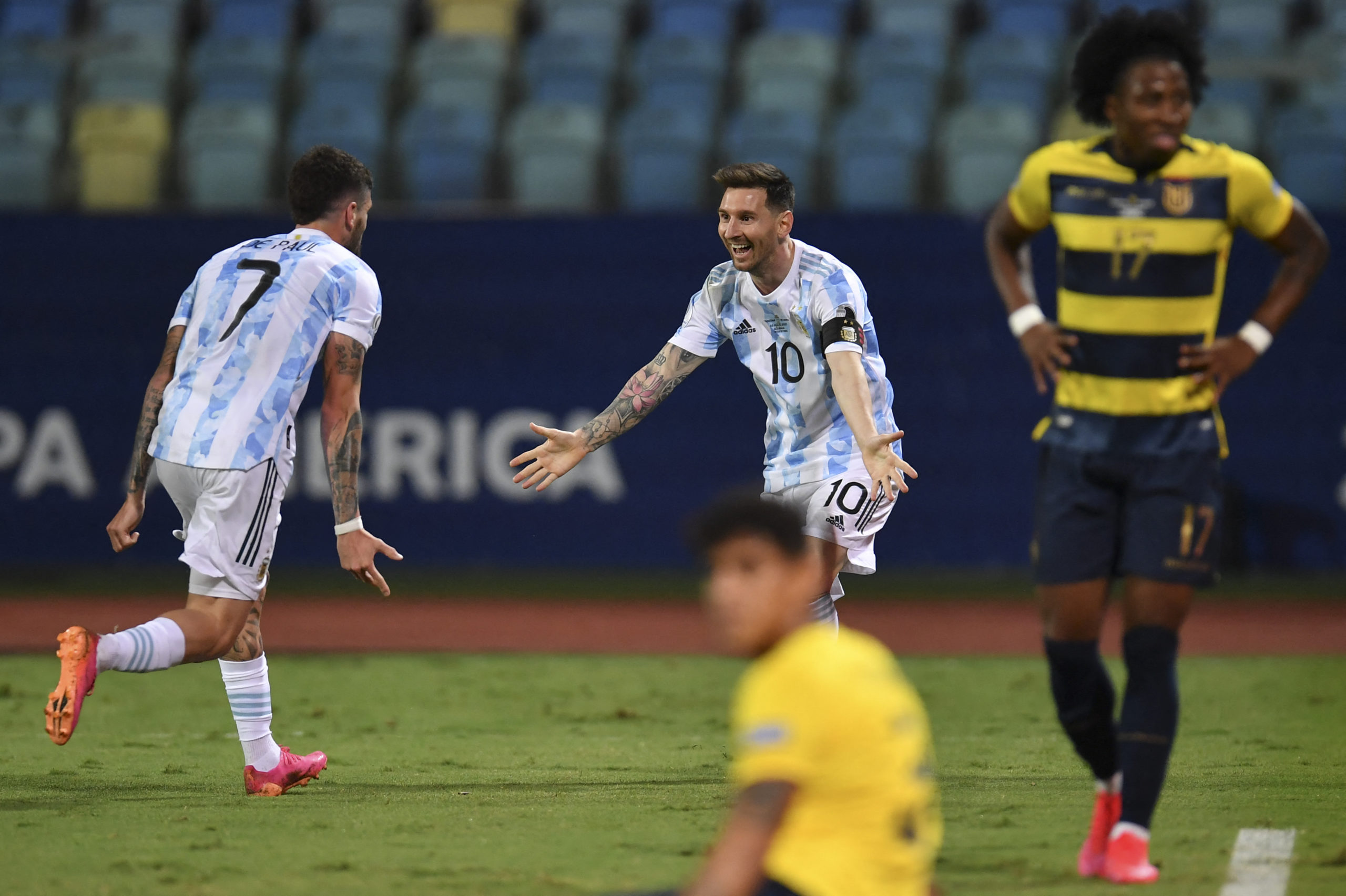 Argentina golea 30 a Ecuador y se cita a las en semis de la Copa América