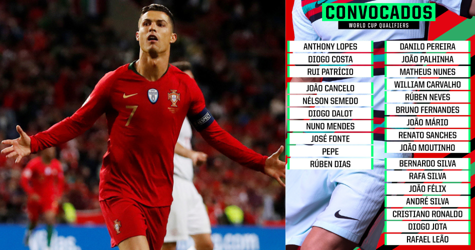 Cristiano Ronaldo encabeza la lista de convocados de Portugal.