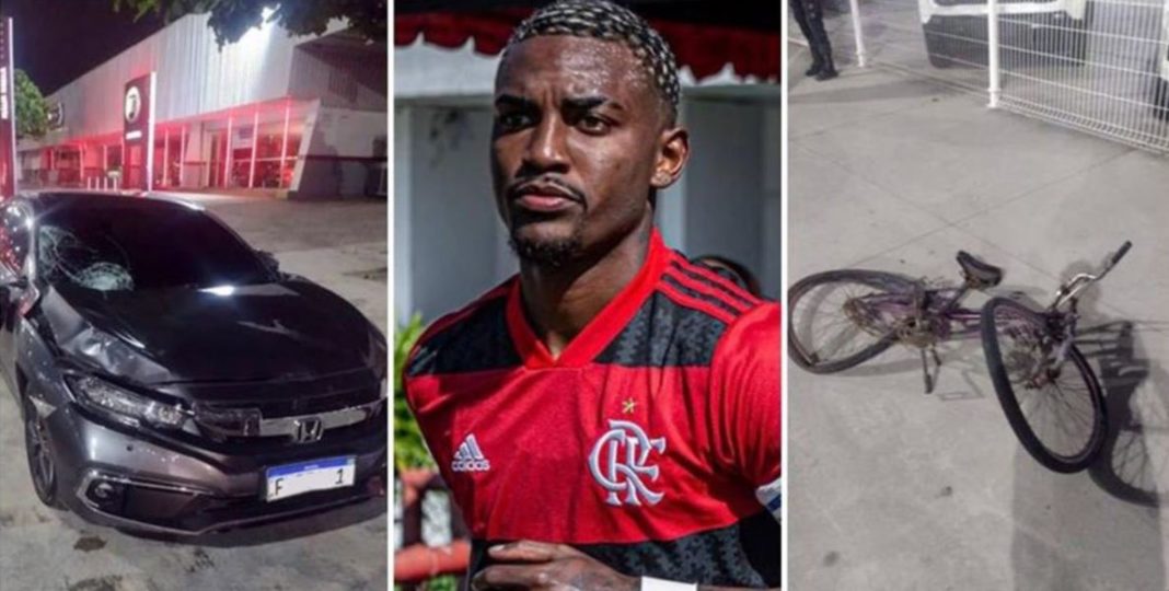 El defensor del Flamengo, Ramon Ramos Lima, atropelló a un ciclista.