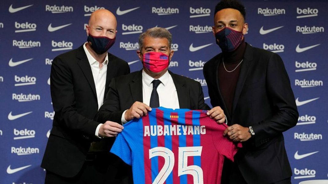 Barcelona presenta de manera oficial a Aubameyang