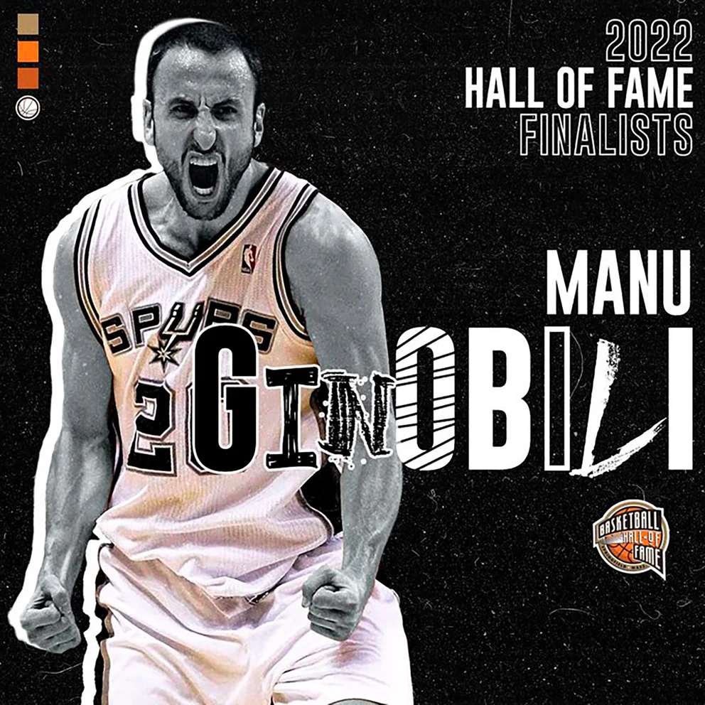 Manu Ginóbili está a un paso de ingresar al Salón de la Fama de la NBA