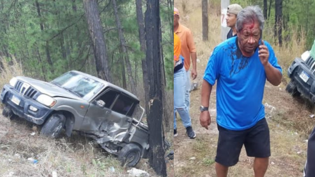 Ramón Maradiaga sufre accidente de Automóvil