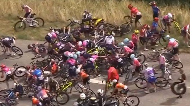Varias de las ciclistas resultaron afectadas.