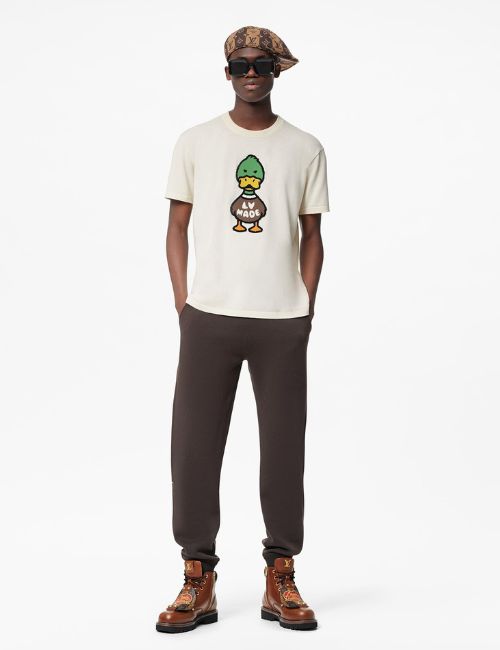 Louis Vuitton x Nigo Intarsia Jacquard Duck Short-Sleeved Crewneck Lionel  Messi Shirt
