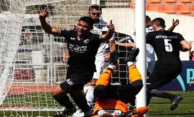 Jonathan Rubido celebra el único gol del Académico de Viseu FC.