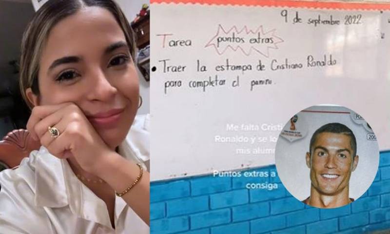 Daniela Pérez, maestra que pidió una estampa de Cristiano Ronaldo a sus alumnos,