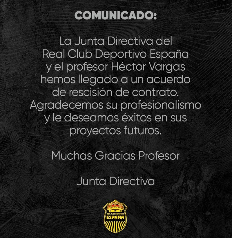 Comunicado del Real España.