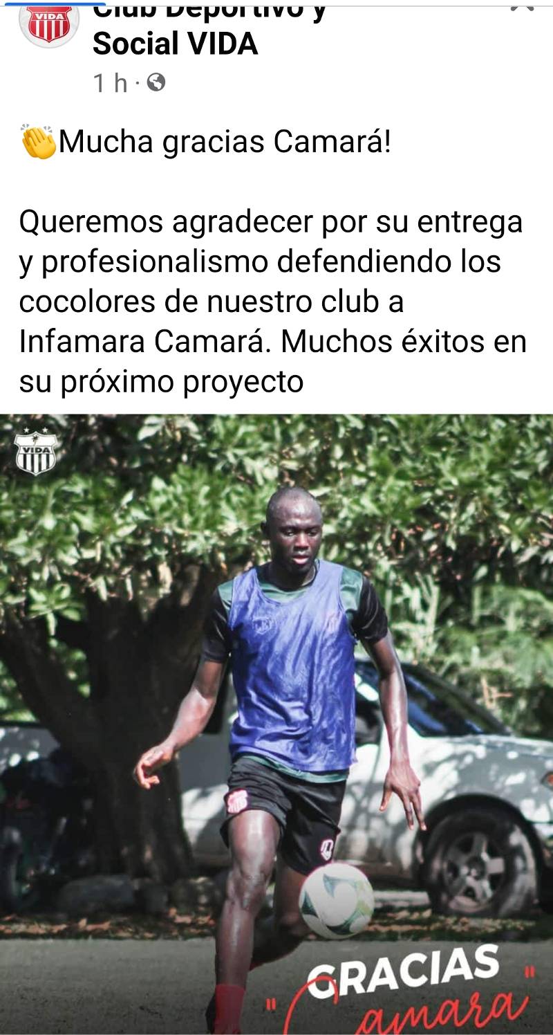 Infamara Camará, ex jugador del Vida.