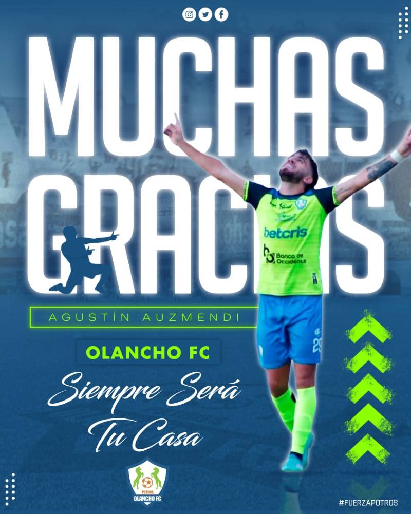 Así celebró Olancho FC la continuidad de Agustín Auzmendi.