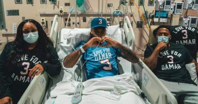 Damar Hamlin agradece desde el hospital.