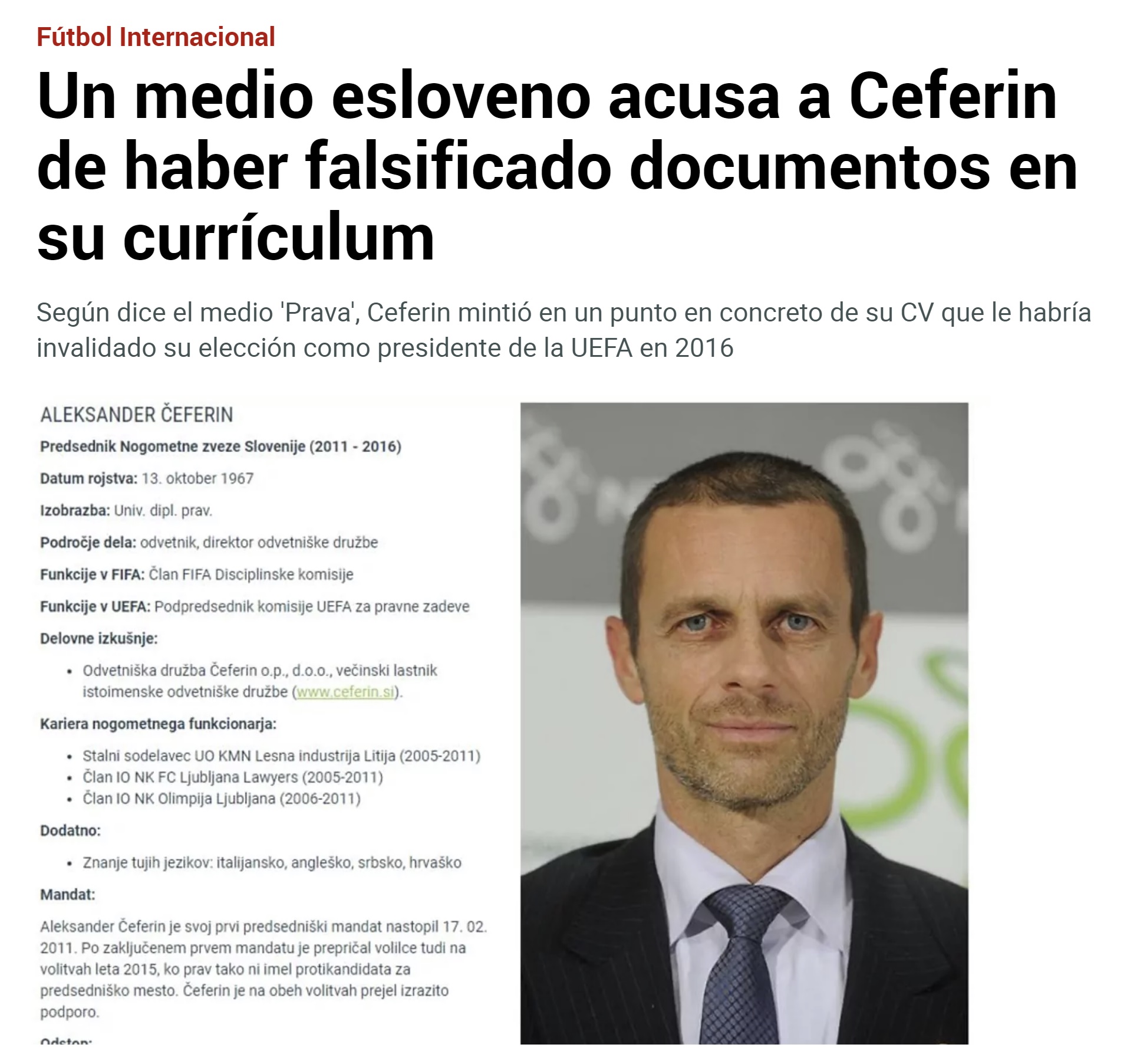 Ceferin UEFA 