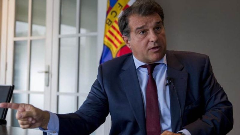 Joan Laporta es el actual presidente del Barcelona y quien sale en todo momento en defensa del club.