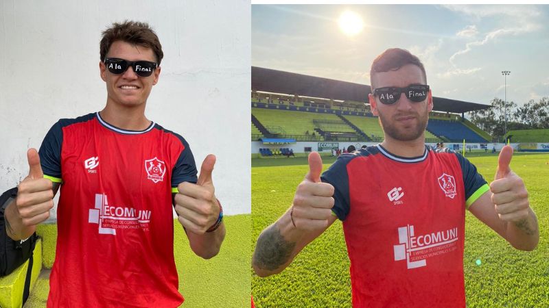 Los argentinos Santiago Molina y German Águila muestran que están listos para la final.