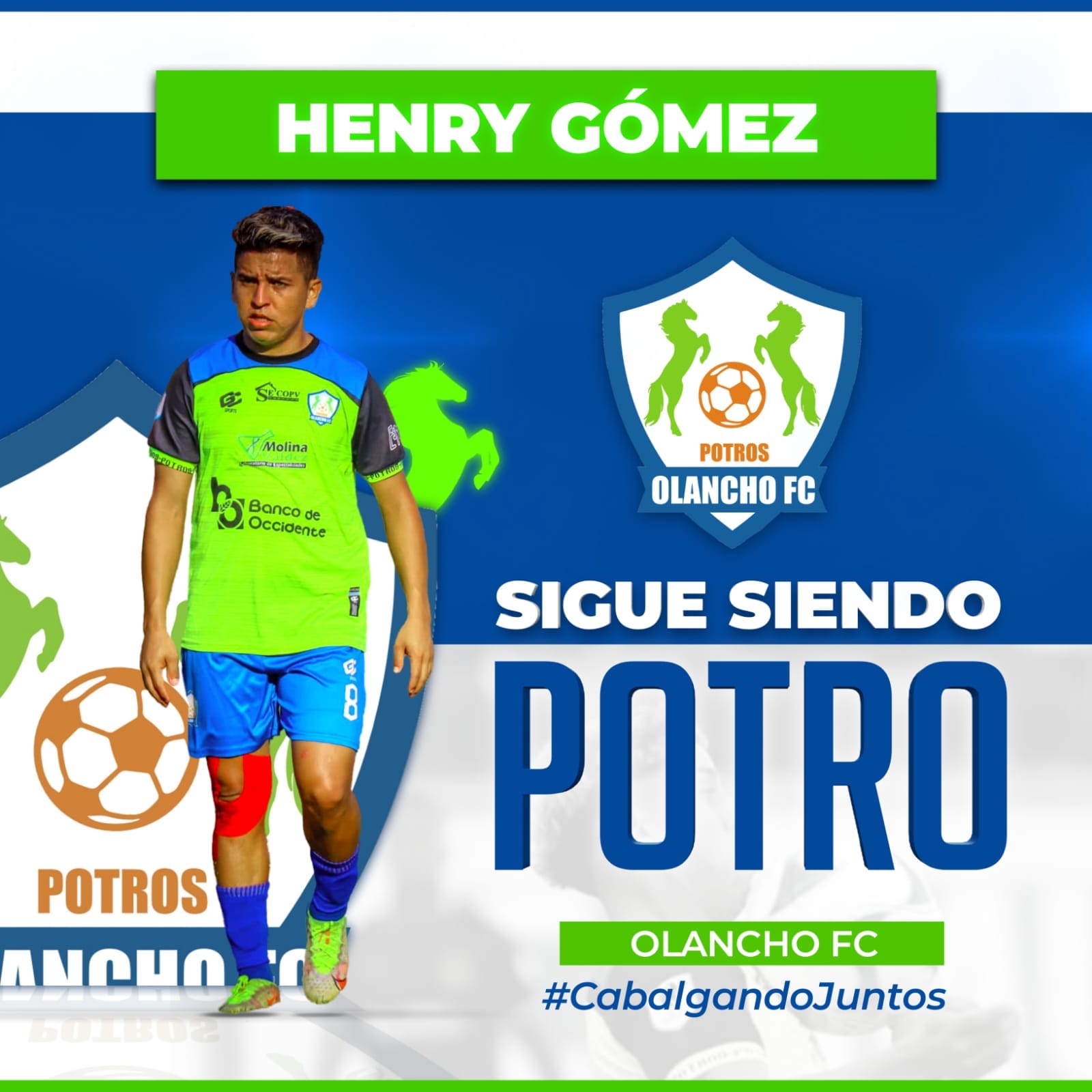 Así anunció la "renovación" de Henry "Cachita" Gómez la directiva de Potros de Olancho FC.