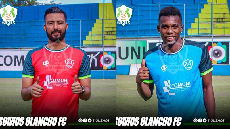 Roberto "Pipo" López y Carlos "Muma" Fernández son dos refuerzos nacionales de los Potros de Olancho FC.