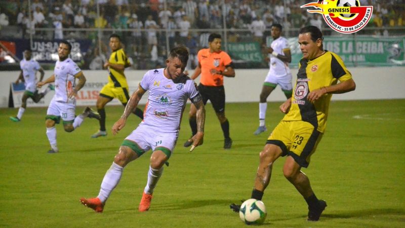 En el partido de ida de la gran final de la Liga de Ascenso torneo de Clausura, el Génesis Comayagua derrotó 1-0 al Platense.