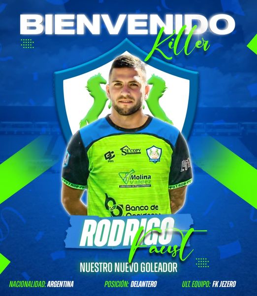 Rodrígo Emilio Faust es el segundo delantero argentino en Potros de Olancho FC, pues el martes fue presentado José Pablo Soda.