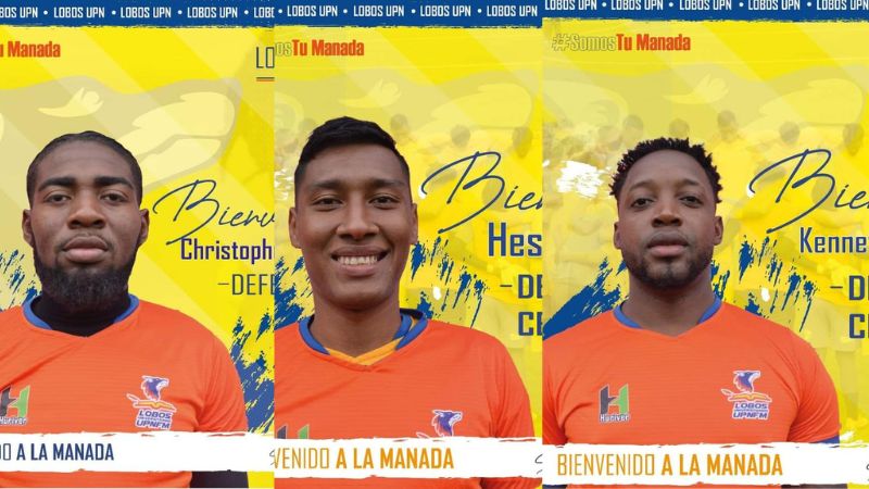 Christopher Meléndez, Hesler Díaz y Kenneth Hernández refuerzan la defensa de Lobos UPNFM.