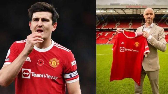 Harry Maguire perdió la capitanía del Manchester United por decisión del técnico Erik ten Hag.