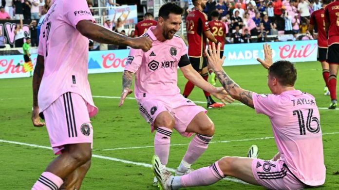 Dos goles y dos asistencias es el aporte de Lionel Messi en el triunfo 4-0 del Inter Miami sobre el Atlanta United.