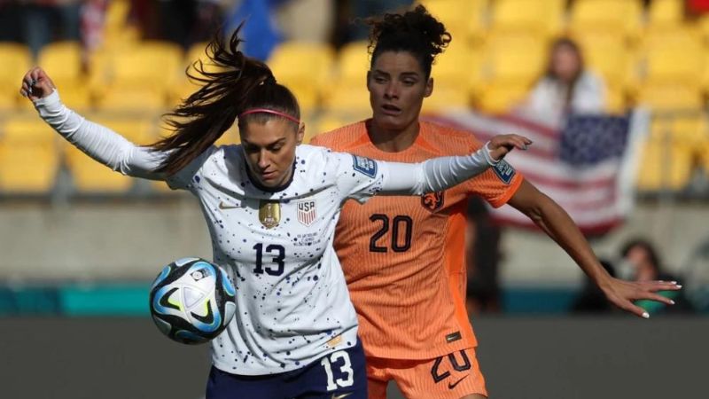 Alex Morgan participó en el partido donde Estados Unidos empató 1-1 con Países Bajos.