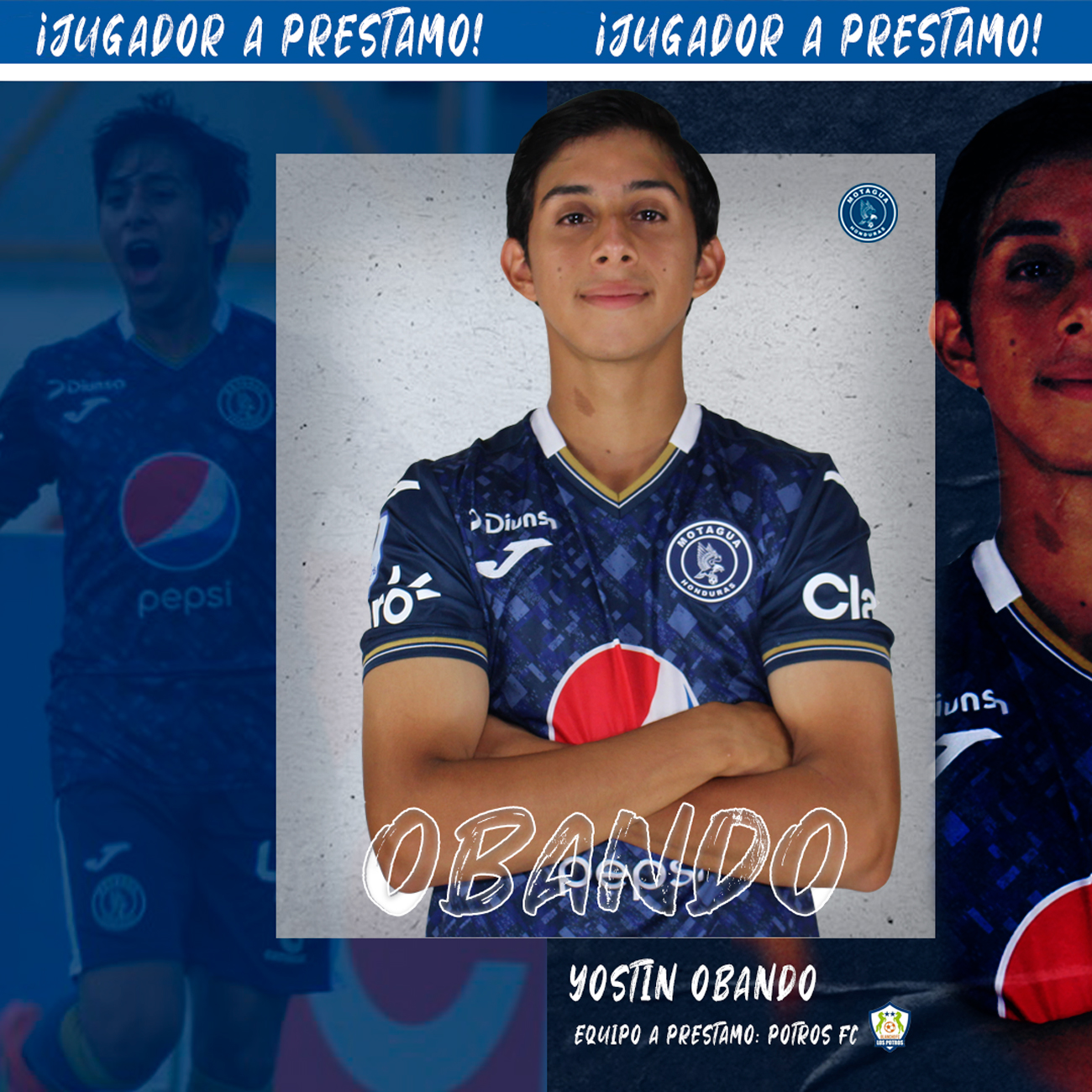 El mediocampista Yostin Obando fue cedido en calidad de préstamo a Potros de Olancho FC.