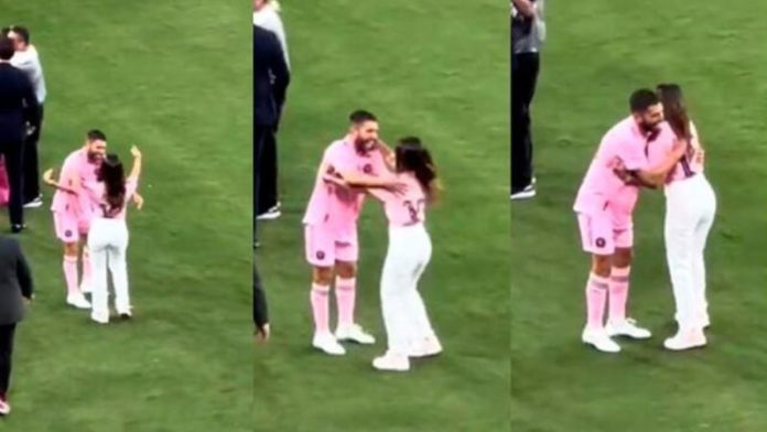 Antonella Roccuzzo, esposa de Lionel Messi, confundió a su pareja con Jordi Alba.