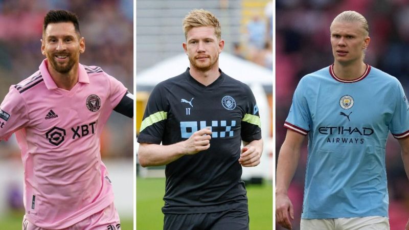 Lionel Messi, Kevin de Bruyne y Erling Haaland, son finalista para el Premio de Mejor Jugador del Año en Europa 2022-2023.