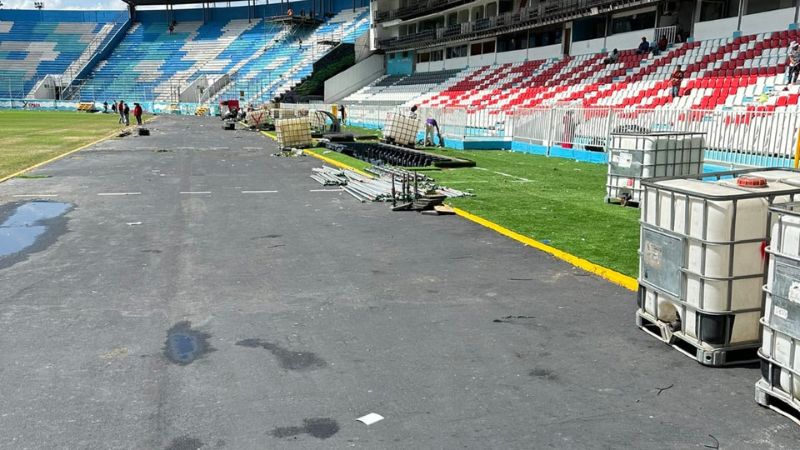 Así quedó el estadio Nacional "Chelato Uclés" luego de ser sede de los desfiles del 15 de septiembre realizados en la capital.