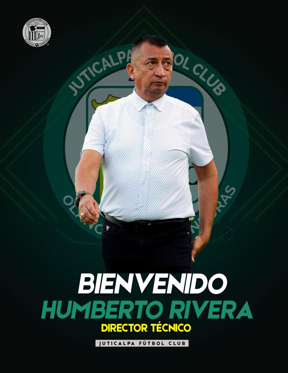 De esta forma el Juticalpa FC le da la bienvenida a su nuevo técnico, José Humberto Rivera.
