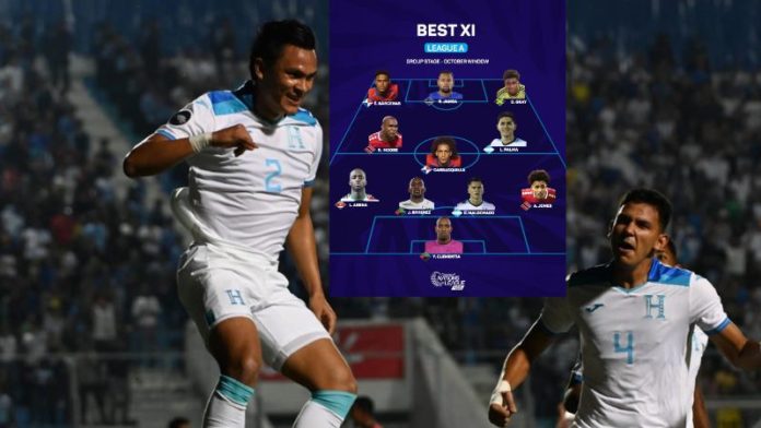 El defensa hondureño, Denil Maldonado, figura en el 11 ideal de las jornadas del mes de octubre de la Nations League de la Concacaf.