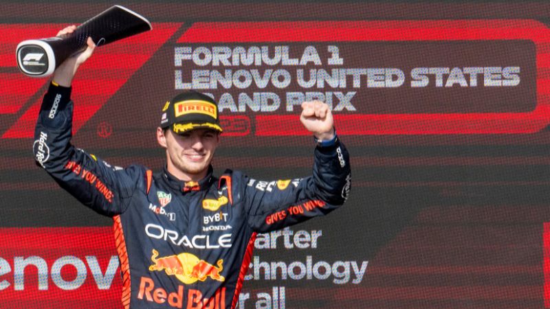 El piloto Max Verstappen conquistó su carrera 50 en el Gran Premio de los Estados Unidos.