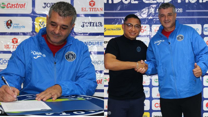 El gerente deportivo de Motagua, Emilio Izaguirre, le dio la bienvenida a Diego Vázquez. 