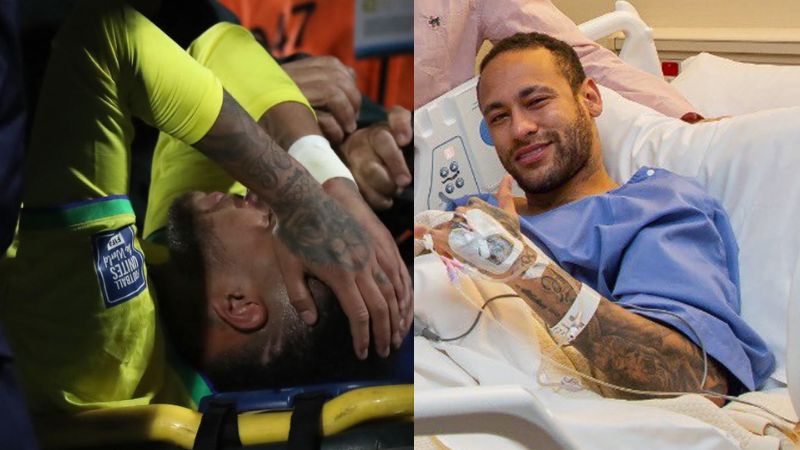 Neymar se prepara para la operación de su rodilla.