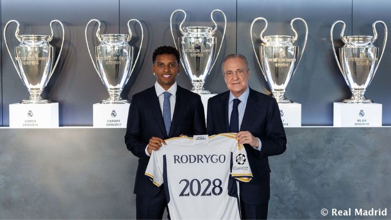 Rodrygo renovó su contrato con el Real Madrid hasta el 2028.