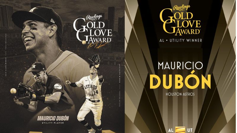 El beisbolista hondureño, Mauricio Dubón, ganó este domingo el Premio Guante de Oro en la posición Utility.