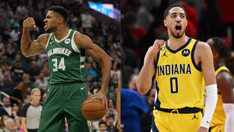 Antetokounmpo mantuvo una acalorada discusión con la estrella de los Pacers, Tyrese Haliburton.