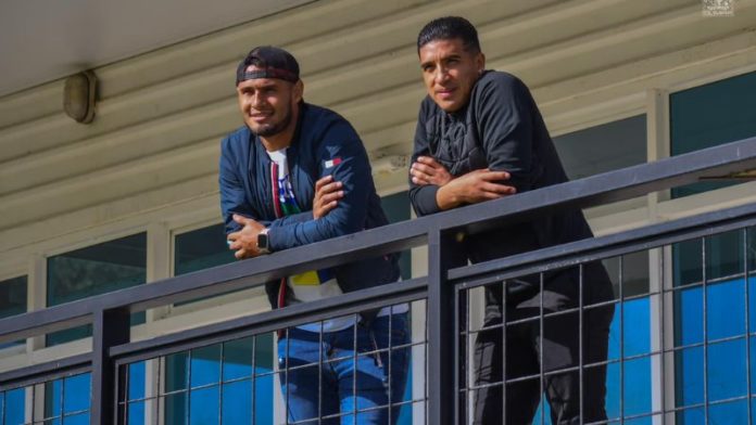 López y Chirinos visitaron a sus ex compañeros de Olimpia y al técnico Pedro Troglio.