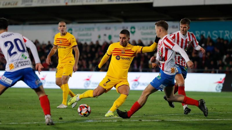 El Barcelona de Xavi Hernández está conformado para sufrir, pues apenas le ganó 3-2 al modesto Barbastro.