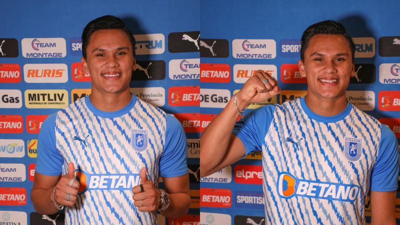 El defensa hondureño, Denil Maldonado, ya viste la camisa de su nuevo club la Universitatea Craiova de Rumania.
