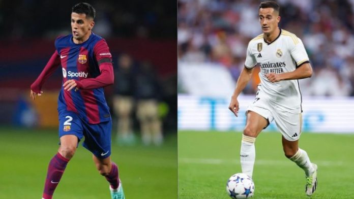 El portugués, Joao Cancelo y el español, Lucas Vázquez serían bajas sensibles para sus equipos en la Supercopa de España.