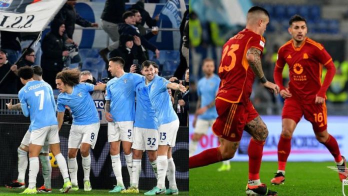 La Lazio venció a la Roma 1-0 en los cuartos de final de la Copa de Italia.