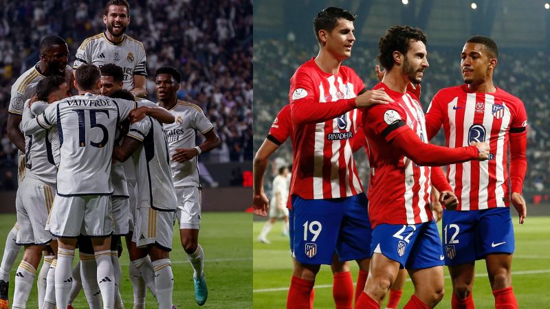 Real Madrid venció 5-3 en semifinales de la Supercopa al Atlético de Madrid. 