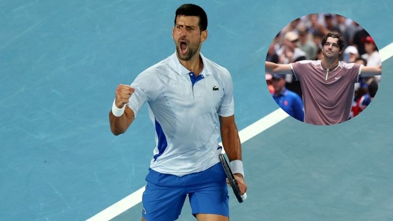 A pesar de las dificultades, Novak Djokovic logró sacar adelante el partido y vencer a Taylor Fritz.