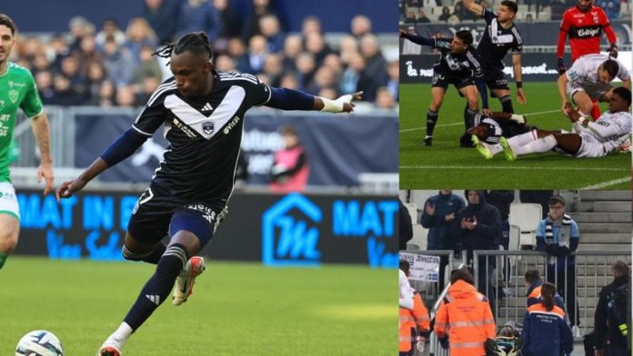 El delantero hondureño, Alberth Elis, salió lesionado en el juego de su equipo, el Girondins de Francia.