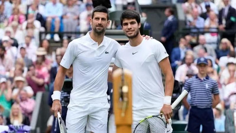 Novak Djokovic y Carlos Alcaraz se ubican en el primero y segundo lugar, respectivamente, de la ATP.