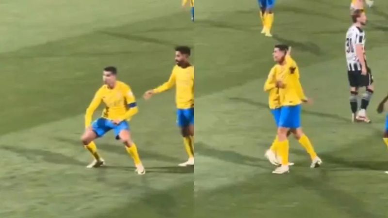 Estos fueron los gestos de Cristiano Ronaldo cuando unos aficionados le gritaban Lionel Messi.