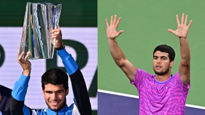 Carlos Alcaraz venció el domingo en dos sets al ruso Daniil Medvedev y revalidó su corona del Masters 1000 de Indian Wells.