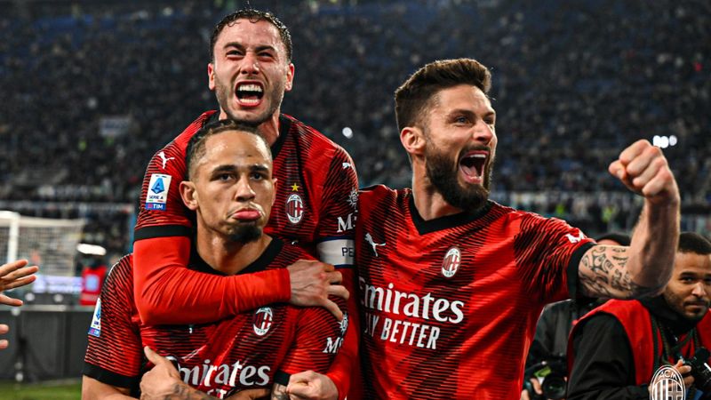 Con un solo gol, el AC Milán venció a la Lazio.