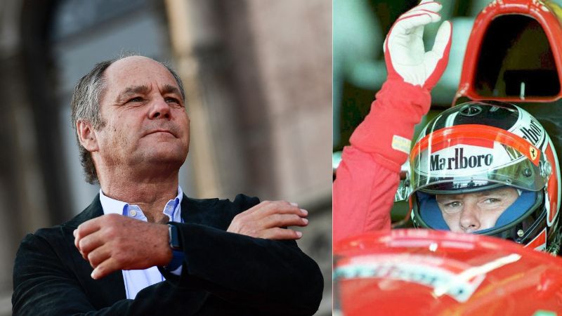 El expiloto austríaco, Gerhard Berger, en la actualidad y cuando competía en Fórmula 1.
